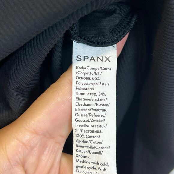 SPANX Suit Yourself Rib-Knit Crewneck Black Bodysuit NWT Women’s Size 1X - Picture 7 of 10